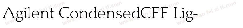 Agilent CondensedCFF Lig字体转换